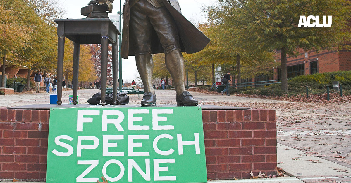 When Colleges Confine Free Speech to a ‘Zone,’ It Isn’t Free - ACLU of ...