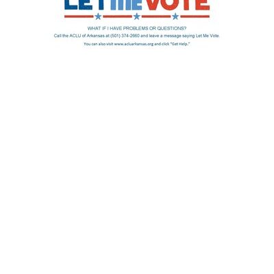 ACLU Files Briefs with Arkansas Supreme Court Supporting Challenge to Arkansas Voter ID Law