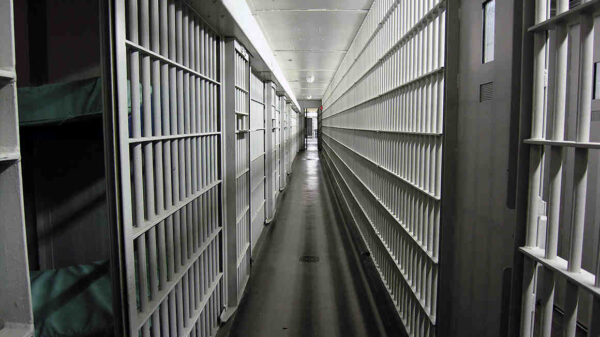 A jail hallway