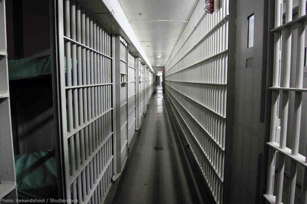 A jail hallway