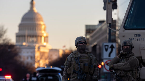 National Guard in front of U.S. Capitol