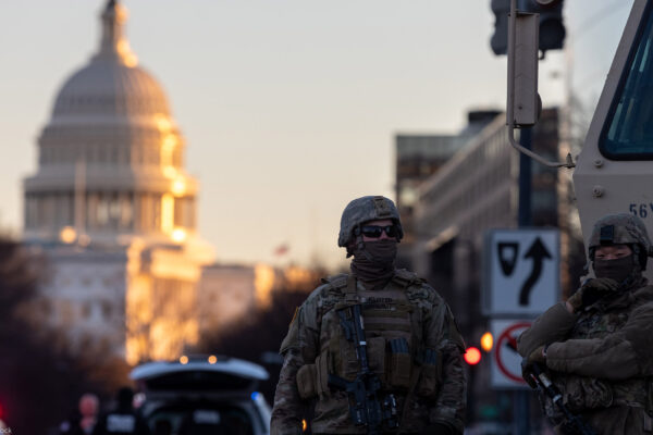 National Guard in front of U.S. Capitol