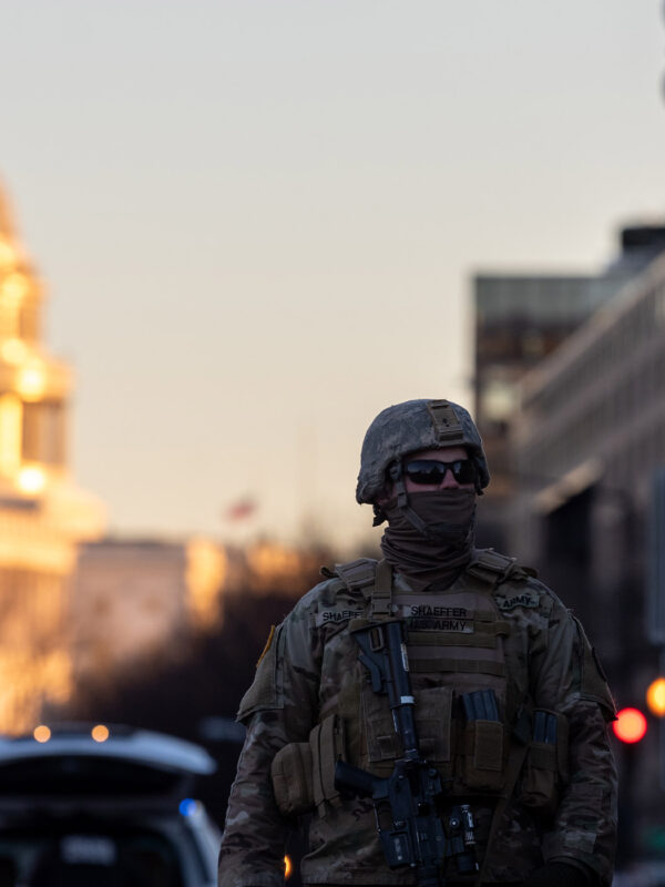 National Guard in front of U.S. Capitol