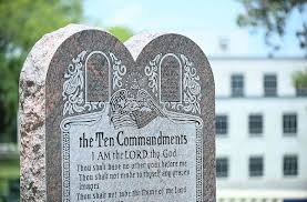 Ten Commandments monument on Arkansas State Capitol gounds
