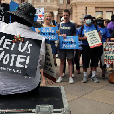 let us vote protesters