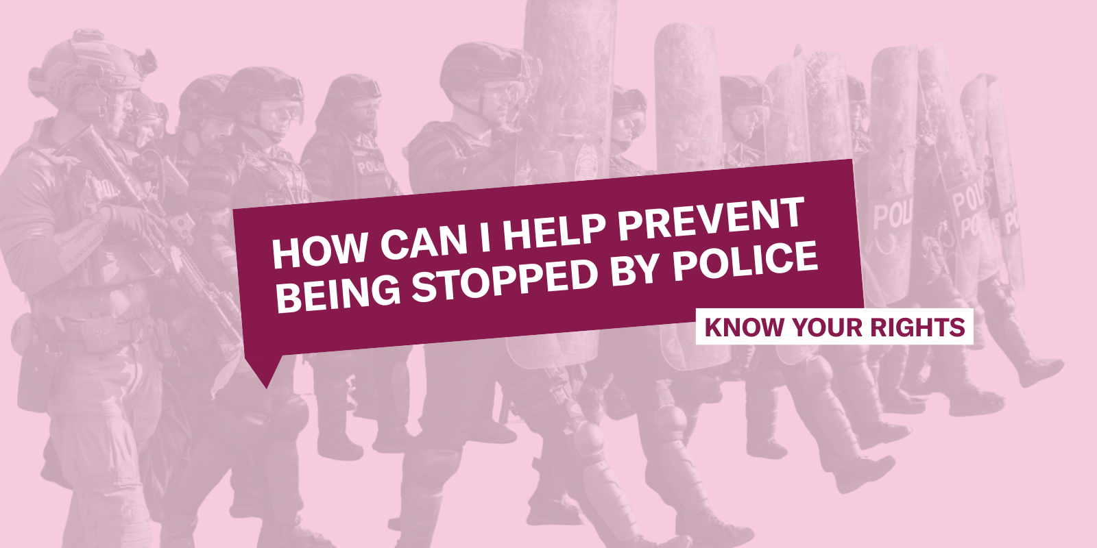How can I help prevent being stopped by police?