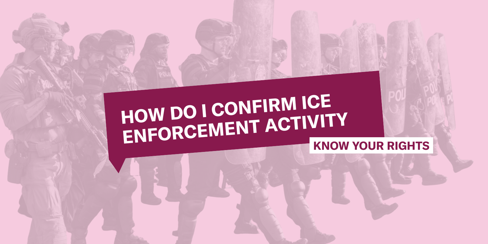 How do I confirm ICE activity in my community?