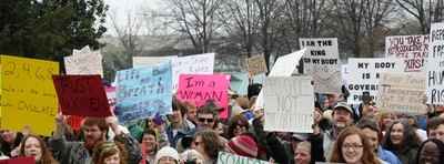 Protest at the Capitol against War on Women