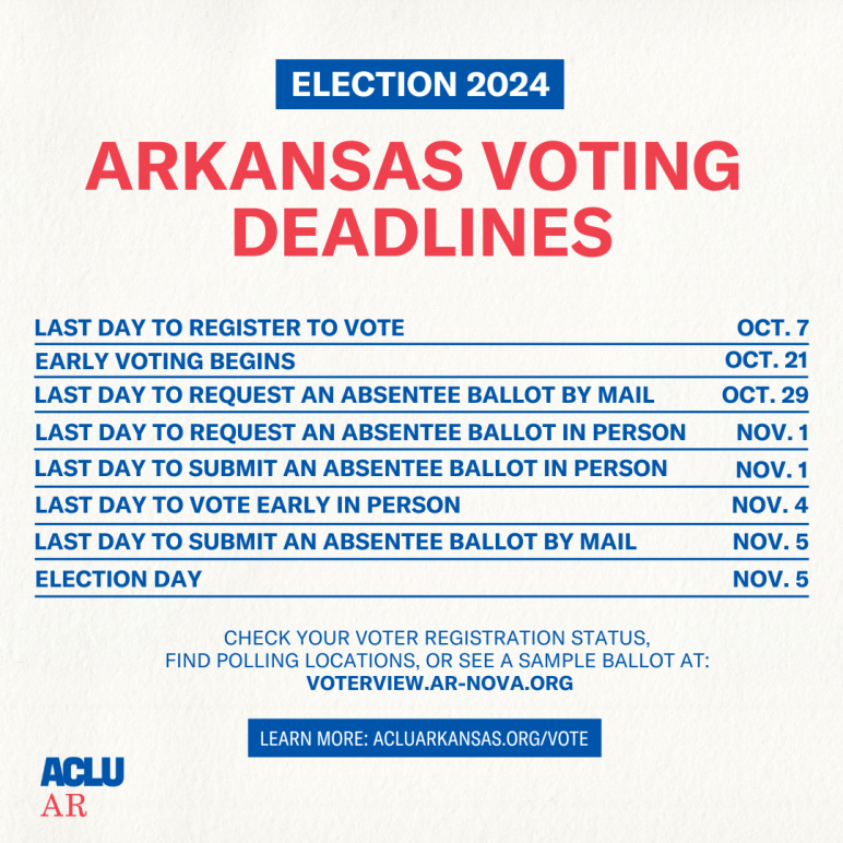 2024 Election Dates for Arkansas Voters