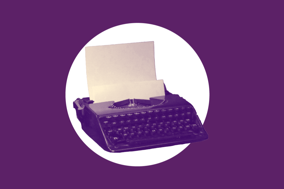 Purple typrewriter
