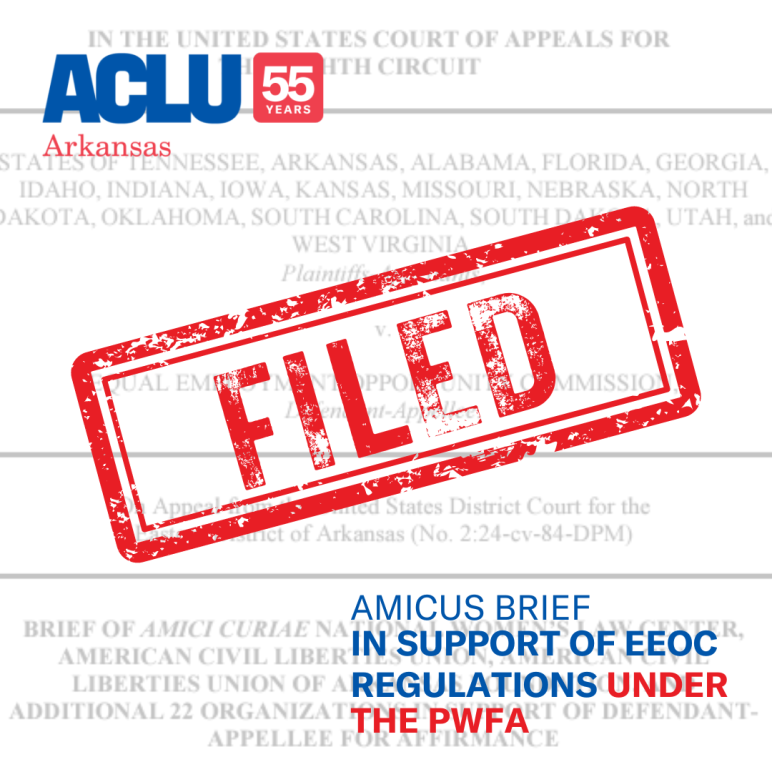 FILED in red stamp with ACLU 55 year logo on complaint background