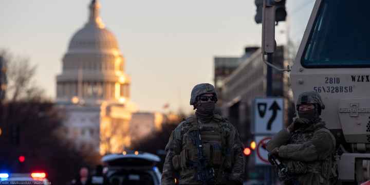 National Guard in front of U.S. Capitol