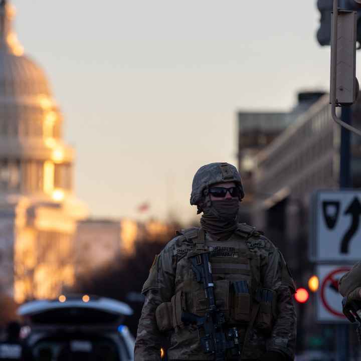 National Guard in front of U.S. Capitol